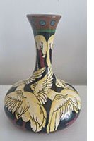 Foley Wileman Intarsio vase swans
